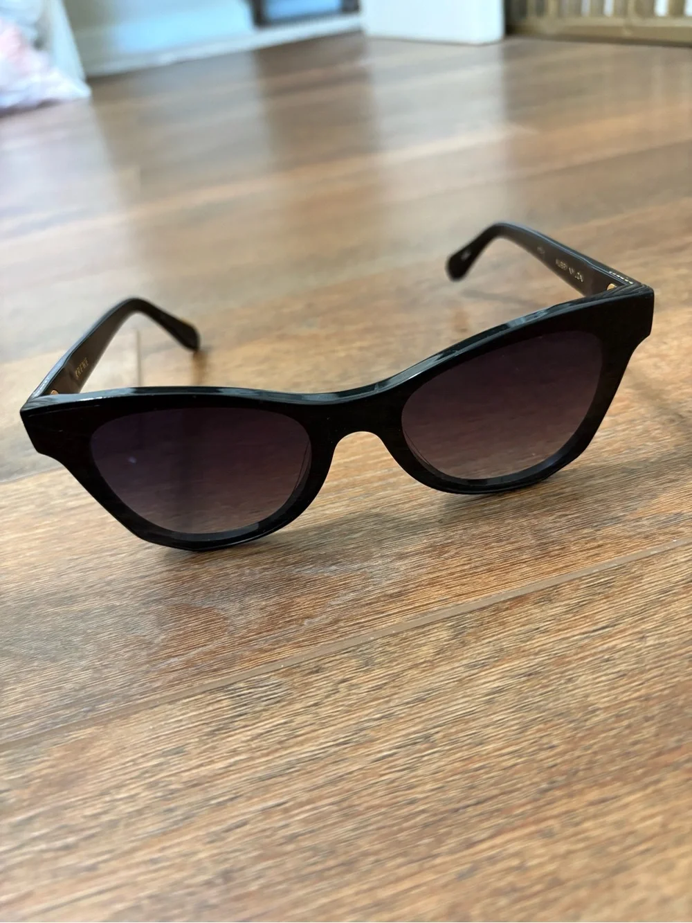 KREWE Aubry Nylon Sunglasses Black Shadow Cat Eye Designer